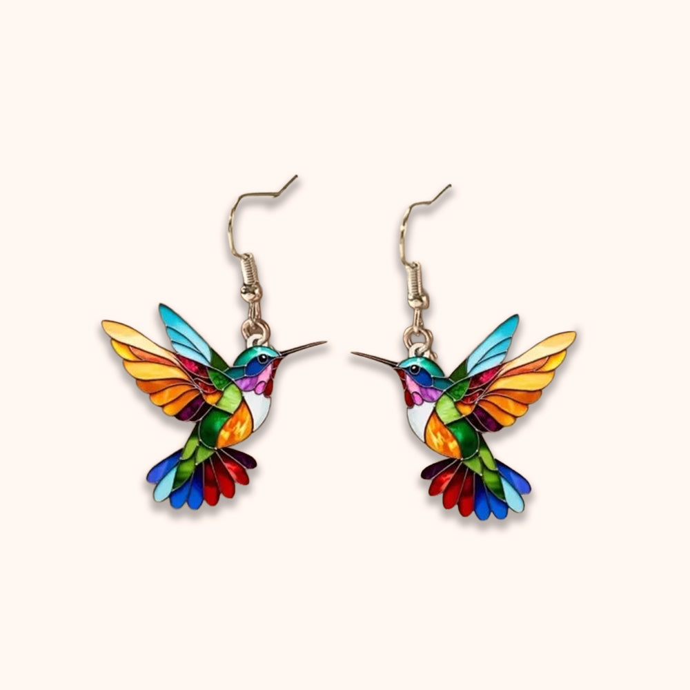 Pendientes Colibríes de Colores
